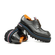 Load image into Gallery viewer, Derby Shoes Chunky 6cm heel boost Black
