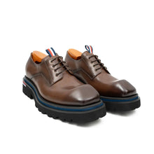 Load image into Gallery viewer, Derby Shoes Chunky 6cm heel boost Coffee
