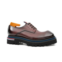 Load image into Gallery viewer, Derby Shoes Chunky 6cm heel boost Wine red
