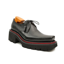 Load image into Gallery viewer, Derby shoes with thick soles, snake pattern embossing and tassels
