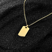 Load image into Gallery viewer, Beveled Tag Pendant - 14K Gold
