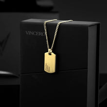 Load image into Gallery viewer, Beveled Tag Pendant - 14K Gold
