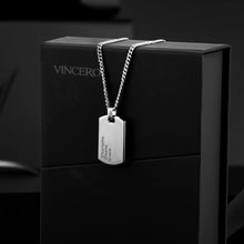 Load image into Gallery viewer, Beveled Tag Pendant - Silver
