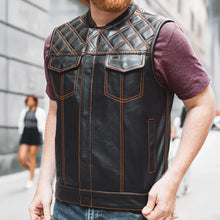 Load image into Gallery viewer, Downside Men's Motorcycle Leather Vest

