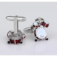 Load image into Gallery viewer, Drum Set Band Cufflinks
