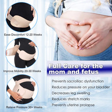 Load image into Gallery viewer, C.Erfei Maternity Belt Pregnancy Belly Band 3 in 1 Maternity Support Belt for Pregnant Back/Pelvic/Hip Pain, Maternity Band Belly Support for Pregnancy (Black, M: Fit Ab 35.5"-47.3") M: Fit Ab 35.5"-47.3" Black - # WOAA51210002-PRG
