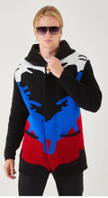 Load image into Gallery viewer, Lagos Red Exclusive Men&#39;s Black Shaded Long Sweaters | Hoodie LS88
