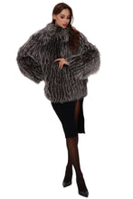 Load image into Gallery viewer, Reversible Genuine Silver Fox  Down Fill Coat
