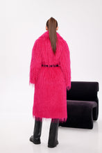 Load image into Gallery viewer, Faux Ostrich Effect Fur Coat
