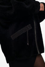 Load image into Gallery viewer, Palermo Genuine Astrakhan Silver Fox Trim Coat
