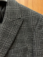 Load image into Gallery viewer, Moda Color Black/White checkered Turkish Slim Fit Double Breasted Wool Suit
