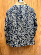 Load image into Gallery viewer, Moda Color Exclusive Navy with Tan Pailsey 1-Button 100% Wool 3-Piece Turkish Slim Fit Suit
