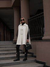 Load image into Gallery viewer, Paris Cashmere Bland Cape in Ivory
