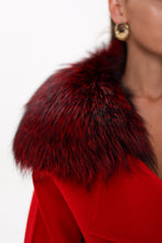 Load image into Gallery viewer, Saga®Furs Silver Fox Wool Alpaca Wraparound Coat
