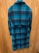 Load image into Gallery viewer, Veno Giovanni CB-9 Blue Windowpane Double breasted 100% Wool Overcoat/Topcoat
