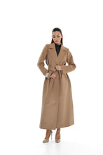 Load image into Gallery viewer, Aria Cashmere Blend Coat in Camel
