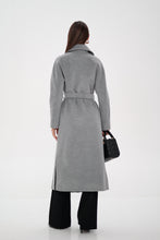Load image into Gallery viewer, Cambridge Comfort Wraparound Wool Cashmere Coat in Dove

