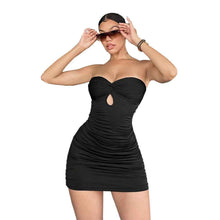 Load image into Gallery viewer, European Black Sexy Hottie Lace-Up : Bandeau Dress
