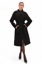 Load image into Gallery viewer, Noir Genuine Karakul Wool Overcoat

