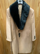 Load image into Gallery viewer, Vella Camel V7010 Fur Collar Overcoat/Topcoat
