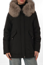 Load image into Gallery viewer, Genuine Polar Fox Camel Wool Blend Coat
