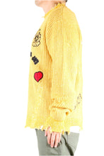 Load image into Gallery viewer, KIWI Heavy Gauge Ripped Knit Sweater with patches
