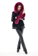 Load image into Gallery viewer, Saga®Furs Silver Fox Cashmere Blend Coat
