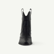 Load image into Gallery viewer, ISABEL: WESTERN BOOTIE - BLACK SNAKE
