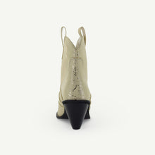 Load image into Gallery viewer, ISABEL: WESTERN BOOTIE - OFF-WHITE SNAKE
