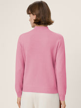 Load image into Gallery viewer, Premium Cashmere Blend Hand-Finished Seamless Mock Neck Ribbed Sweater RHEA
