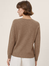 Load image into Gallery viewer, Premium Cashmere Blend Hand-Finished Seamless V-Neck Sweater SURI
