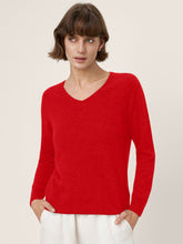 Load image into Gallery viewer, Premium Cashmere Blend Hand-Finished Seamless V-Neck Sweater SURI
