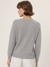 Load image into Gallery viewer, Premium Cashmere Blend Hand-Finished Seamless V-Neck Sweater SURI
