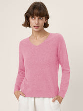 Load image into Gallery viewer, Premium Cashmere Blend Hand-Finished Seamless V-Neck Sweater SURI
