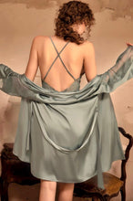 Load image into Gallery viewer, Luxurious Lace Satin Bridal Lingerie Set with Nightgown &amp; Robe - 7 Colors Next Day Shipping
