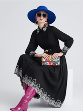 Load image into Gallery viewer, Elegant Embroidered Dress, Central Park | Women - BYMANYC ® New York
