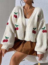 Load image into Gallery viewer, Embroidered Loose Fit Cardigan Knit Sweater | NCS

