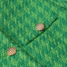 Load image into Gallery viewer, Emerald Green Tweed-Style Short Jacket For Women, SoHo, BYMANYC New York.
