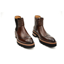 Load image into Gallery viewer, Espresso Brogue Lug Sole Chelsea
