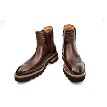 Load image into Gallery viewer, Espresso Brogue Lug Sole Chelsea

