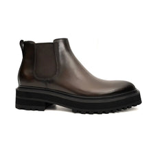 Load image into Gallery viewer, Espresso Leather Platform Chelsea
