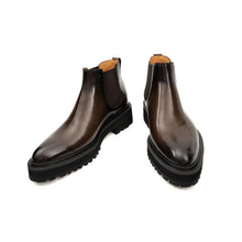Load image into Gallery viewer, Espresso Leather Platform Chelsea
