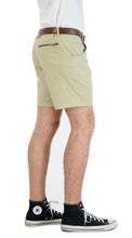 Load image into Gallery viewer, Everyday Stretch Shorts with a Comfortable Built-In Liner- Denim Style- Khaki

