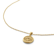 Load image into Gallery viewer, Courage: Evil Eye Necklace - Gold
