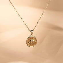Load image into Gallery viewer, Courage: Evil Eye Necklace - Gold
