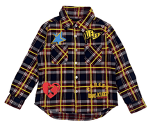Load image into Gallery viewer, NOVA Kid's Premium Mid-weight Flannel Shirt With Heavy Embroidery Works, Patch Work &amp; Print Effects
