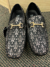 Load image into Gallery viewer, Terroni Italian Design Gold Saints Print Design Men's Slip-on Dress/Driver Shoes 8.5-13
