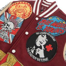 Load image into Gallery viewer, F1005 Love Scars Varsity Jacket - Burgundy
