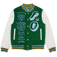 Load image into Gallery viewer, F1026 Product of Poverty Varsity Jacket - Green
