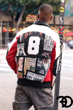 Load image into Gallery viewer, F1028 Narco 8 Ball Varsity Jacket - Red
